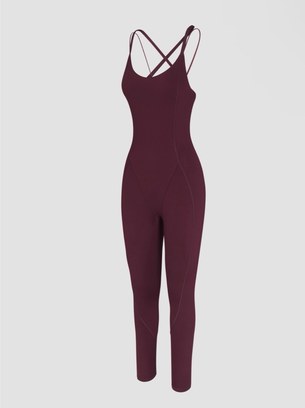 Savage X Fenty Sculpting Strappy Back Jumpsuit - Plum